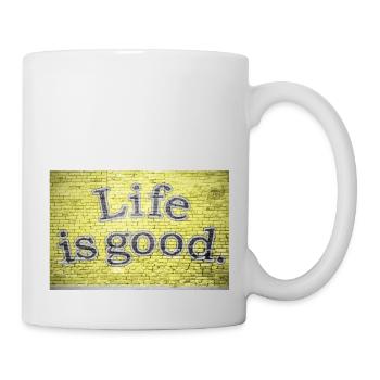 Life is Good Graffiti - Tasse - Weiß - Rechts