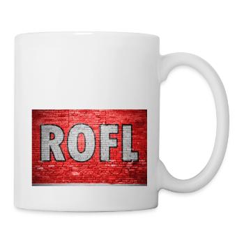 ROFL Brick Wall Graffiti - Mug - white - Right