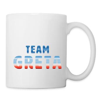 Team Greta | Warming Stripes - Tasse - Weiß - Rechts