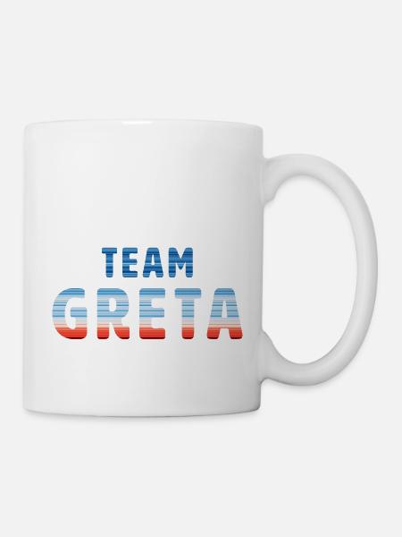 Team Greta | Warming Stripes - Tasse - Weiß