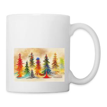 Arbre de Noël artistique - Mug blanc - blanc - Droite