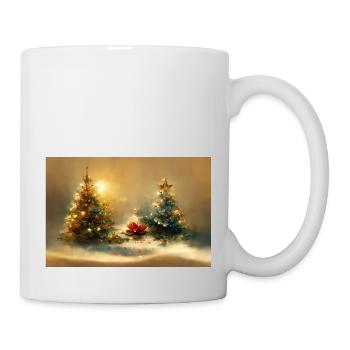 Aquarelle Arbres de Noël - Mug blanc - blanc - Droite