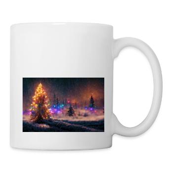 Noël dans la neige - Mug blanc - blanc - Droite