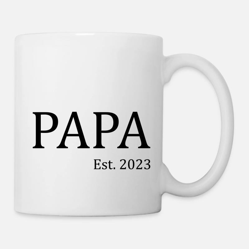 Papa est. 2023 - Tasse - Weiß