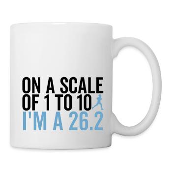 Auf einer Skala von 1 bis 10 bin ich ein 26.2 - Tasse - Weiß - Rechts