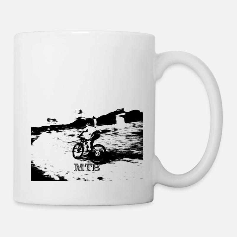 mtb mtb bmx - Tasse - Weiß