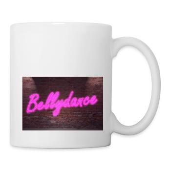 Neon Bauchtanz Schriftzug - Tasse - Weiß - Rechts