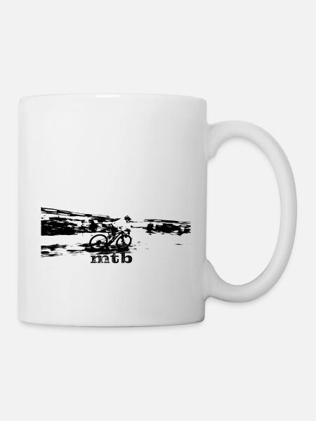 vtt mtb downhill - Mug blanc - blanc