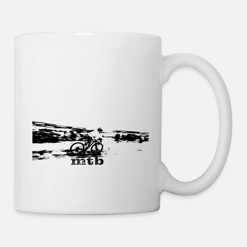 vtt mtb downhill - Mug blanc - blanc