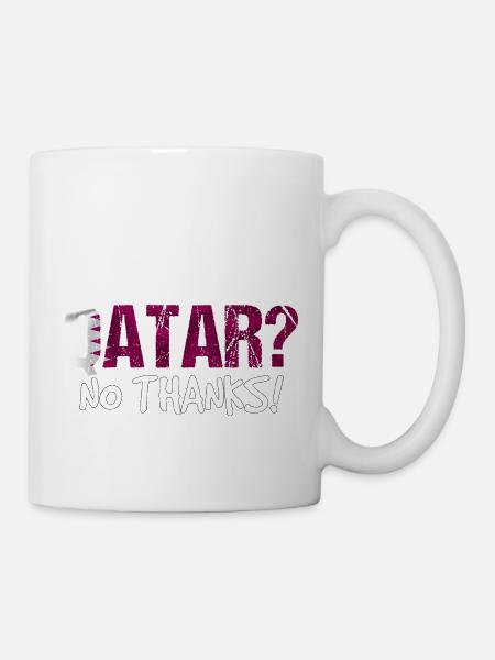 Katar Boykott Flagge Geschenk - Tasse - Weiß