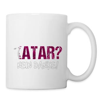 Katar Boykott Spruch Geschenk - Tasse - Weiß - Rechts
