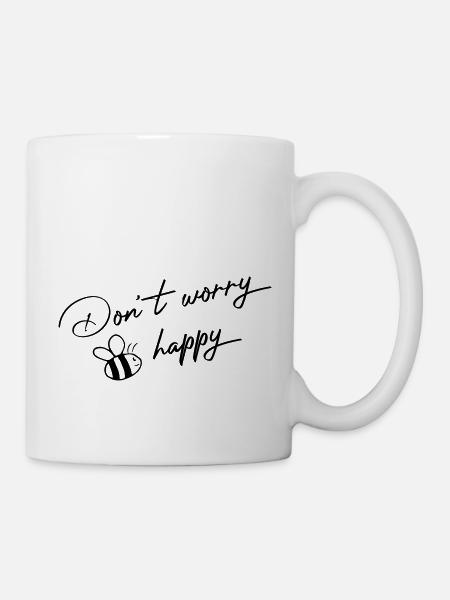 Dont worry be happy - sumse Bee - Mug - white