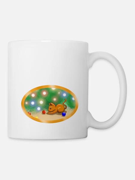 Christmas Cat - Mug - white