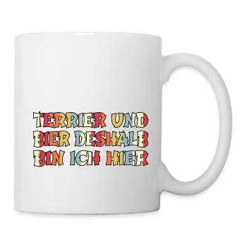 hundefreund hopfen männerabend 18 geburtstag cool - Tasse - Weiß - Rechts