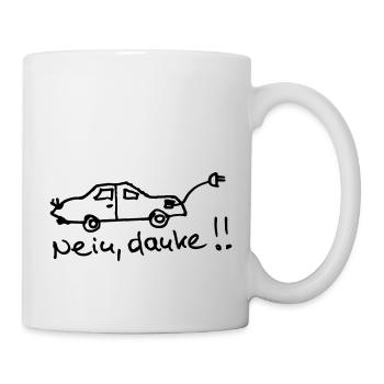 E Auto, nein danke! - Tasse - Weiß - Rechts