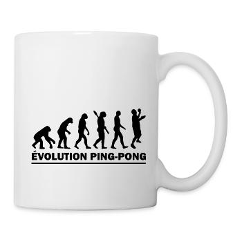 evolution ping-pong / cadeau humour pongiste - Mug blanc - blanc - Droite