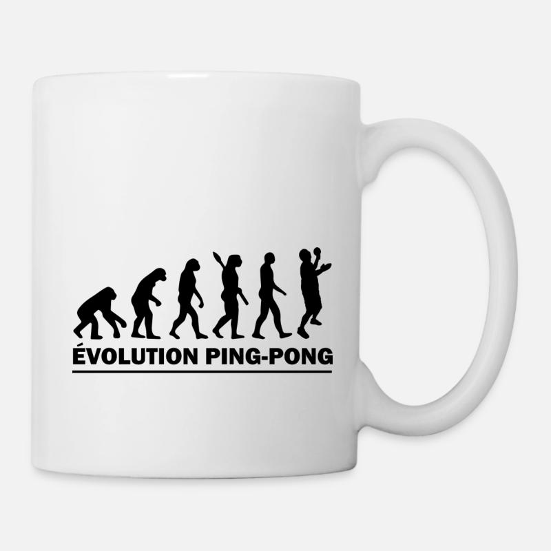 evolution ping-pong / cadeau humour pongiste - Mug blanc - blanc