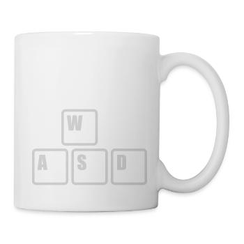 WASD Touches de clavier Gamer - Mug blanc - blanc - Droite