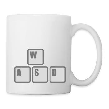 Touches du clavier WASD de l’ordinateur - Mug blanc - blanc - Droite