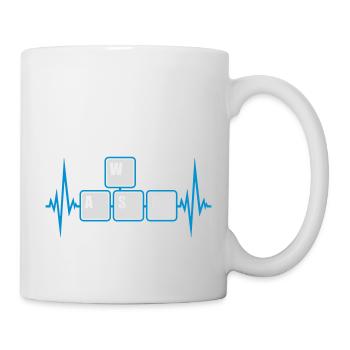 Touches du clavier WASD de l’ordinateur - Mug blanc - blanc - Droite