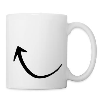Arrow drawing sketch black - Mug - white - Right