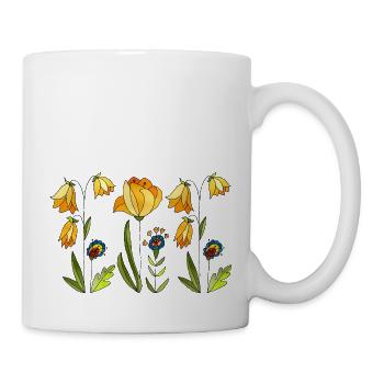 Blumen - Tasse - Weiß - Rechts