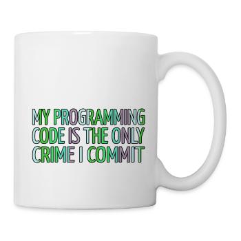Les blagues en langage informatique présentent le développeur backend - Mug blanc - blanc - Droite