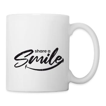 share a smile - Tasse - Weiß - Rechts