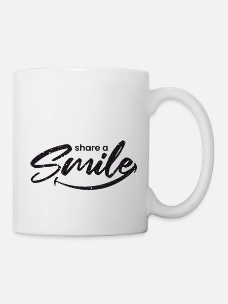 share a smile - Tasse - Weiß