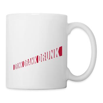 drink drank drunk Zitat - Tasse - Weiß - Rechts