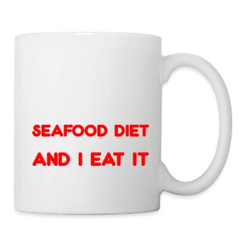 I'm On A Seafood Diet, I See Food And I Eat It 3 - Mug - white - Right