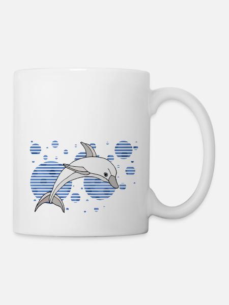Delfin - Tasse - Weiß