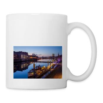 Weser mit Teerhof und Schlachte bei Abenddämmerung - Tasse - Weiß - Rechts
