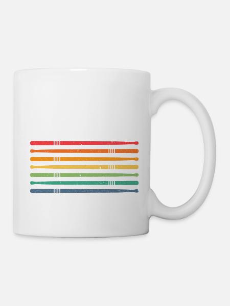 Trommelstöcke - Tasse - Weiß