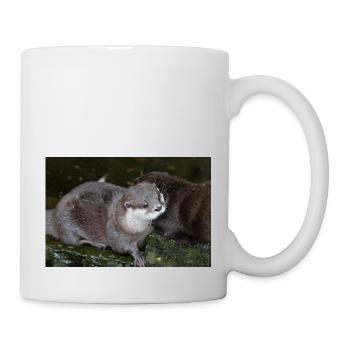 Asiatischer Kleinkrallenotter Zwergotter - Tasse - Weiß - Rechts