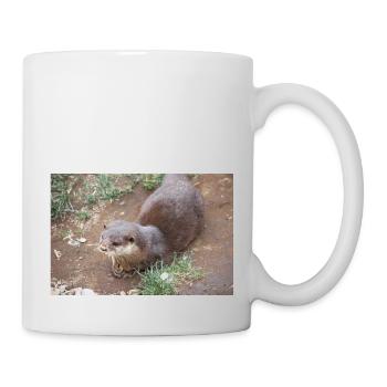 Asiatischer Kleinkrallenotter Zwergotter - Tasse - Weiß - Rechts