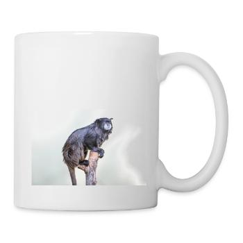 Tamarin à manteau noir Schwarzrückentamarin - Mug blanc - blanc - Droite