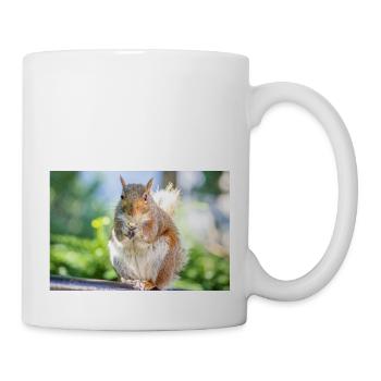 Essen Grauhörnchen Grauhörnchen Sciurus carolin - Tasse - Weiß - Rechts