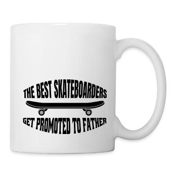 Skateboard Daddy Skater Dad Longboard Skating Dad - Mug blanc - blanc - Droite