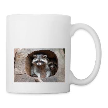 North American racoon (in german Waschbär) - Tasse - Weiß - Rechts