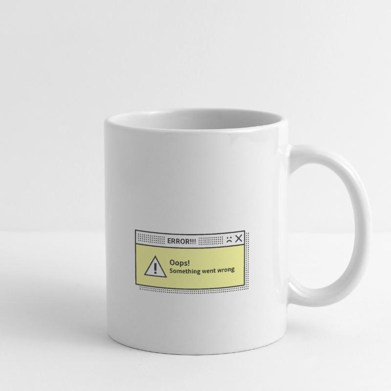 Warnmeldung Systemdialog Fehler Computer Tasse