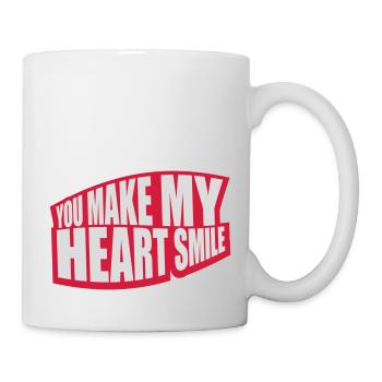make my heart smile - Tasse - Weiß - Rechts