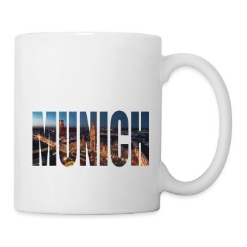 MUNICH SKYLINE NIGHT München - Tasse - Weiß - Rechts