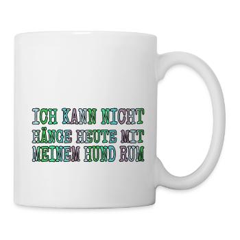 lieben tier weihnachten welpe spaß lustig - Tasse - Weiß - Rechts