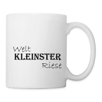 Weltkleinster Riese - Schriftzug - Tasse - Weiß - Rechts
