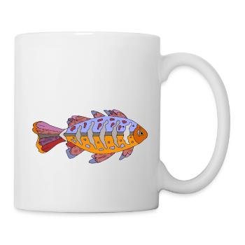 Poisson - Mug blanc - blanc - Droite