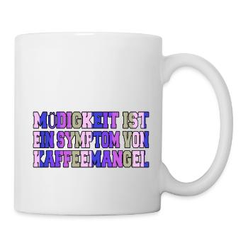 morgenmuffel bürotasse baristia koffein müdigkeit - Tasse - Weiß - Rechts