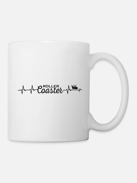 Heart Beat Roller Coaster - Mug - white