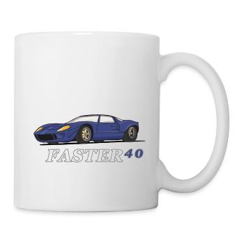 Voiture course - Mug blanc - blanc - Droite