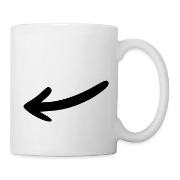 Arrow drawing sketch black - Mug - white - Right
